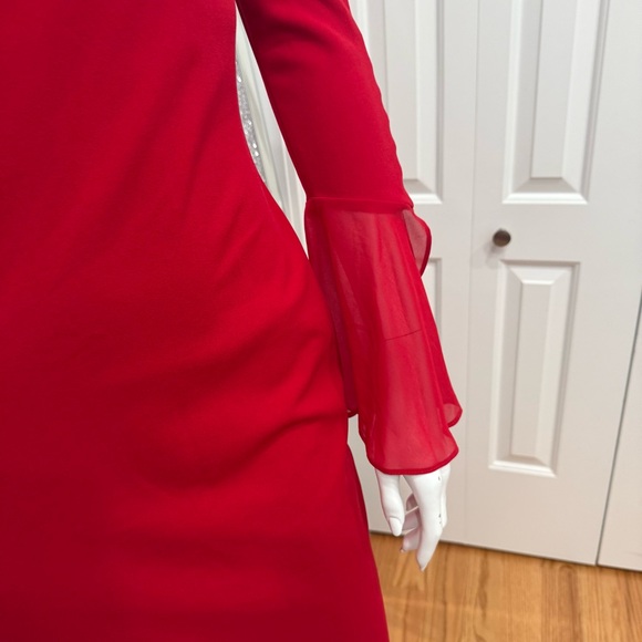 Calvin Klein Red Long Sleeve Dress - Picture 3 of 3